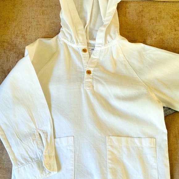 Zara linen blend hooded shirt - Picture 2 of 2